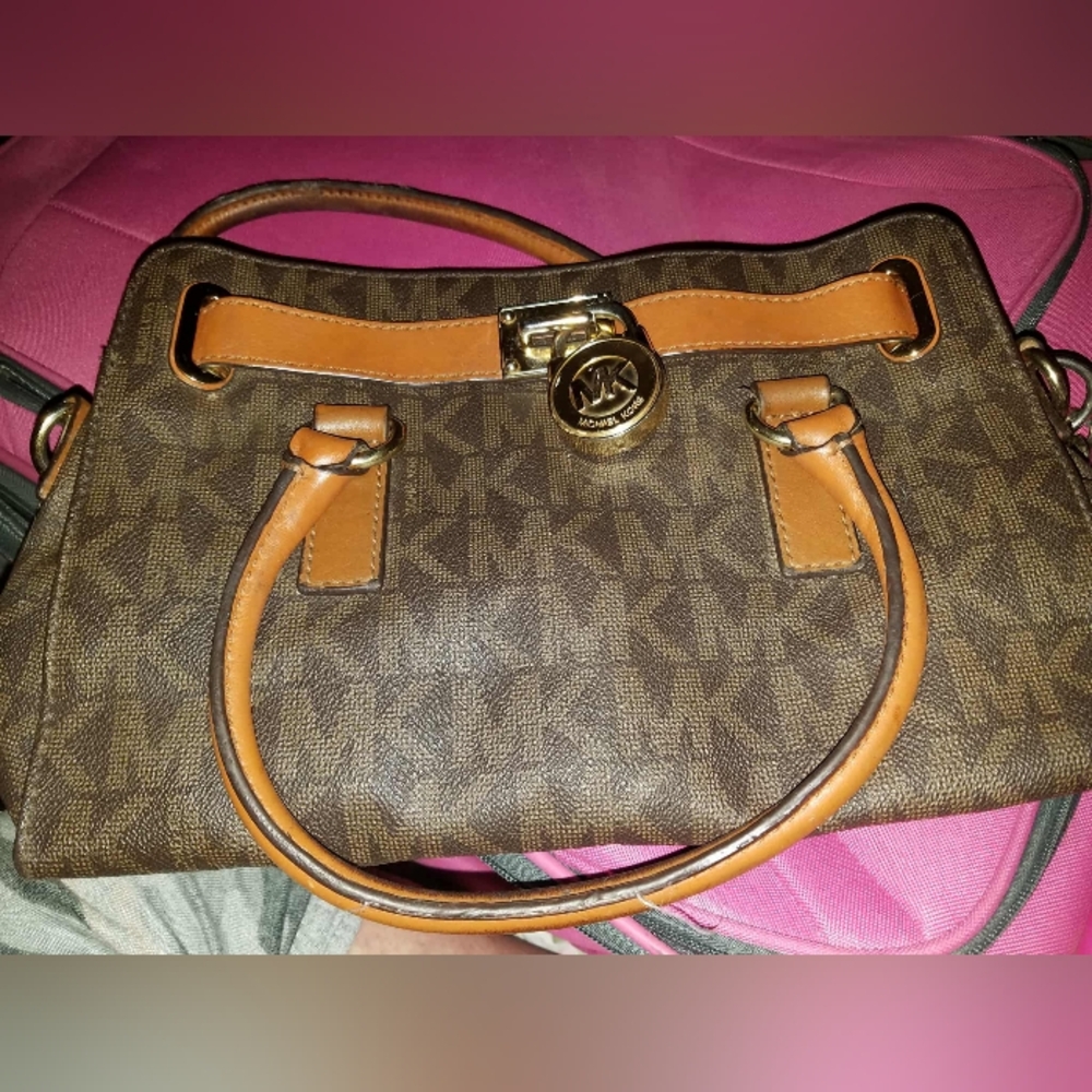 Michael Kors Brown and Tan Satchel